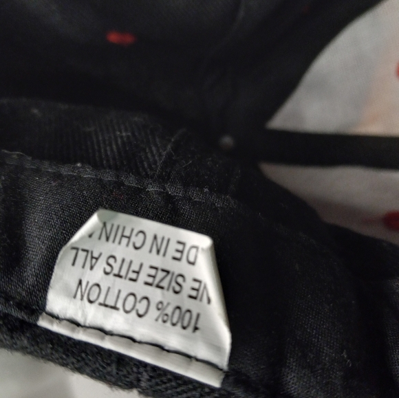 Demo Skull Black Red OS Adjustable Strap Basic Baseball Trucker Softball Hat Cap - Picture 8 of 8